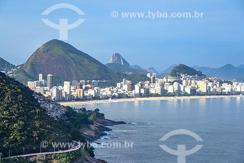  Aerial photo of the Niemeyer Avenue with the Ipanema Beach and the Sugarloaf in the background  - Rio de Janeiro city - Rio de Janeiro state (RJ) - Brazil