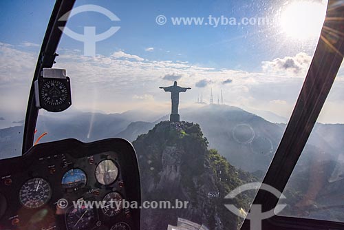  Aerial photo of the Christ the Redeemer from helicopter  - Rio de Janeiro city - Rio de Janeiro state (RJ) - Brazil