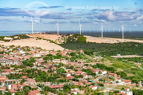  Picture taken with drone of the Canoa Quebrada Wind Farm  - Aracati city - Ceara state (CE) - Brazil