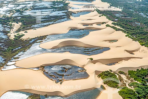  Picture taken with drone of the dunes of Parnaiba Delta  - Ilha Grande city - Piaui state (PI) - Brazil