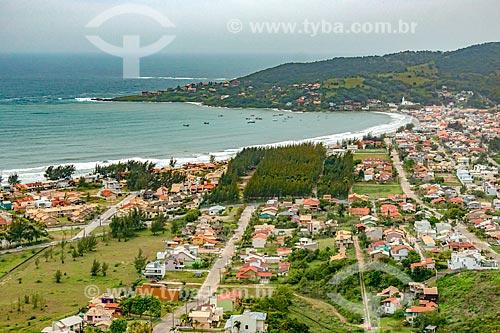  Picture taken with drone of the Garopaba city waterfront  - Garopaba city - Santa Catarina state (SC) - Brazil