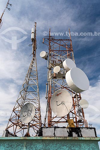  Detail of telecommunication towers - Sumare Mountain  - Rio de Janeiro city - Rio de Janeiro state (RJ) - Brazil