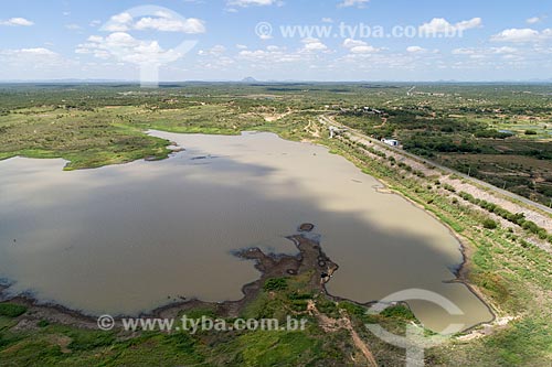  Picture taken with drone of the Itans Dam  - Caico city - Rio Grande do Norte state (RN) - Brazil