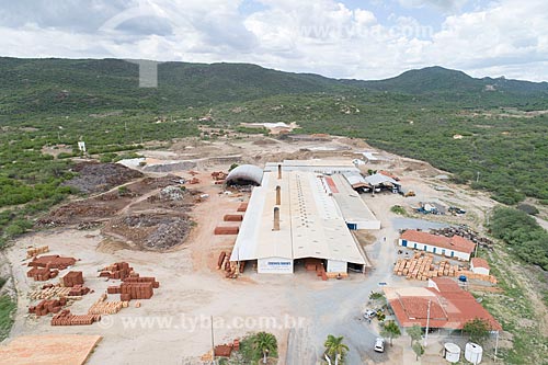  Picture taken with drone of the sustainable pottery  - Parelhas city - Rio Grande do Norte state (RN) - Brazil