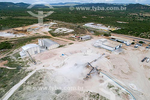  Picture taken with drone of the ore processing industry used in sanitary ware  - Parelhas city - Rio Grande do Norte state (RN) - Brazil