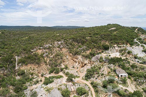  Picture taken with drone of the extraction of scheelite mine  - Currais Novos city - Rio Grande do Norte state (RN) - Brazil