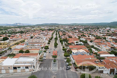  Picture taken with drone of the Coronel Jose Bezerra Avenue  - Currais Novos city - Rio Grande do Norte state (RN) - Brazil