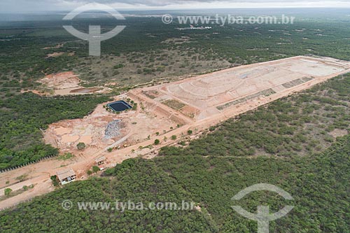  Picture taken with drone of the Mossoro city sanitary landfill  - Mossoro city - Rio Grande do Norte state (RN) - Brazil