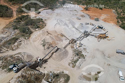  Picture taken with drone of the quarry  - Salgueiro city - Pernambuco state (PE) - Brazil