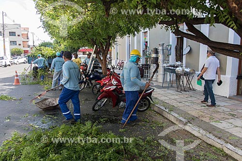  Labourer of City Hall pruning bush  - Caico city - Rio Grande do Norte state (RN) - Brazil