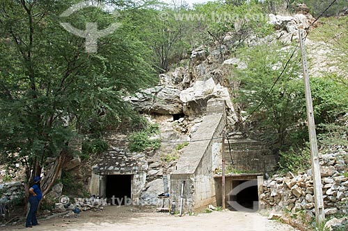  Entrance of scheelite mine  - Currais Novos city - Rio Grande do Norte state (RN) - Brazil