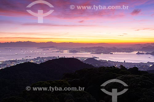  View of the dawn from Sumare Mountain  - Rio de Janeiro city - Rio de Janeiro state (RJ) - Brazil