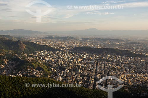  View of the dawn - north zone from Sumare Mountain  - Rio de Janeiro city - Rio de Janeiro state (RJ) - Brazil