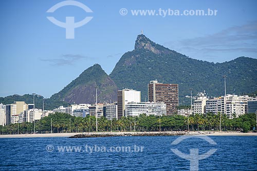  View of Christ the Redeemer during sightseeing boat from Guanabara Bay  - Rio de Janeiro city - Rio de Janeiro state (RJ) - Brazil