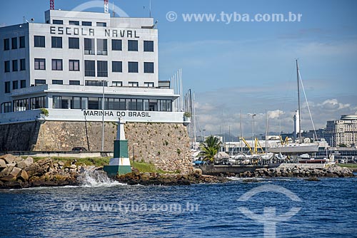  View of Brazilian Naval Academy during sightseeing boat from Guanabara Bay  - Rio de Janeiro city - Rio de Janeiro state (RJ) - Brazil