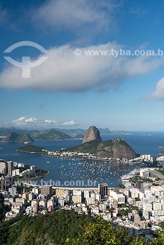  View of Botafogo Bay with the Sugarloaf from the Mirante Dona Marta  - Rio de Janeiro city - Rio de Janeiro state (RJ) - Brazil