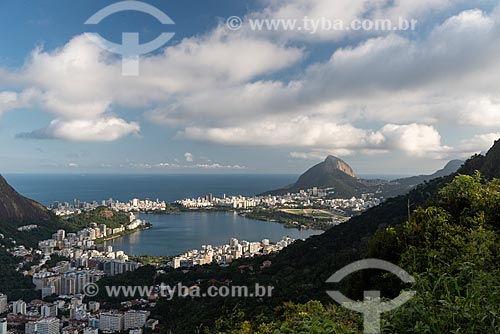  View of Rodrigo de Freitas Lagoon from the Mirante Dona Marta  - Rio de Janeiro city - Rio de Janeiro state (RJ) - Brazil