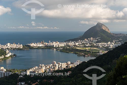  View of Rodrigo de Freitas Lagoon from the Mirante Dona Marta  - Rio de Janeiro city - Rio de Janeiro state (RJ) - Brazil