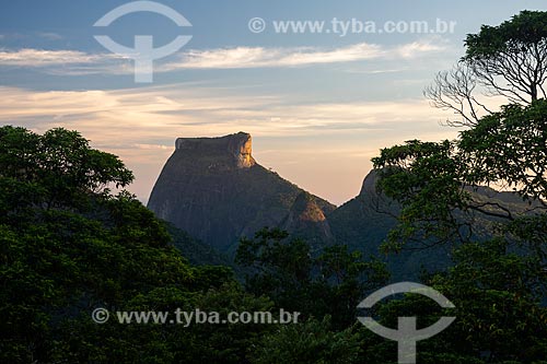  View of Rock of Gavea from the Rock of Proa (Rock of Prow) during the sunset  - Rio de Janeiro city - Rio de Janeiro state (RJ) - Brazil