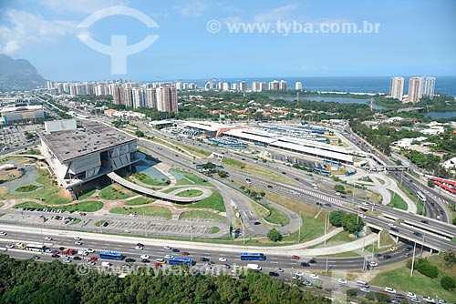  Aerial photo of the Arts City - old Music City - to the left - with the Alvorada Bus Station in the background  - Rio de Janeiro city - Rio de Janeiro state (RJ) - Brazil