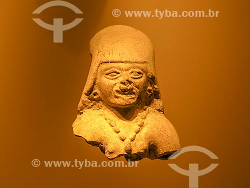  Detail of sculpture on exhibit - Museo del Oro (Museum of Gold)  - Bogota city - Cundinamarca department - Colombia