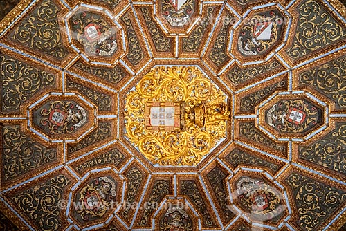  Detail of ceiling of the Hall of Coats - Sintra National Palace  - Sintra municipality - Lisbon district - Portugal
