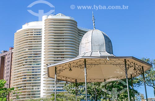  View of bandstand of Liberdade Square (Liberty Square) with the Niemeyer Building (1955) in the background  - Belo Horizonte city - Minas Gerais state (MG) - Brazil