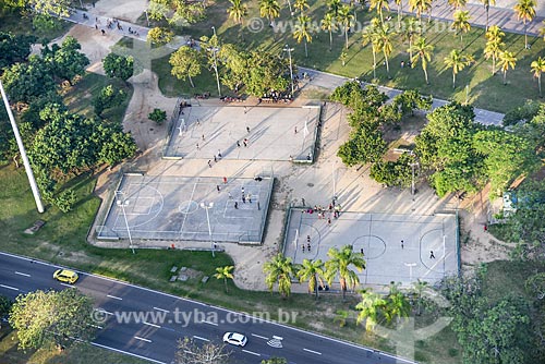  Aerial photo of the soccer courts - Flamengo Landfill  - Rio de Janeiro city - Rio de Janeiro state (RJ) - Brazil