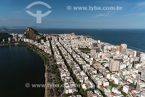  Aerial photo of the Ipanema neighborhood with the Rodrigo de Freitas Lagoon to the left  - Rio de Janeiro city - Rio de Janeiro state (RJ) - Brazil