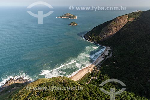  Aerial photo of the Municipal Natural Park Prainha  - Rio de Janeiro city - Rio de Janeiro state (RJ) - Brazil