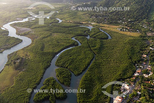  Aerial photo of the Restinga Marambaia - the area protected by the Navy of Brazil  - Rio de Janeiro city - Rio de Janeiro state (RJ) - Brazil