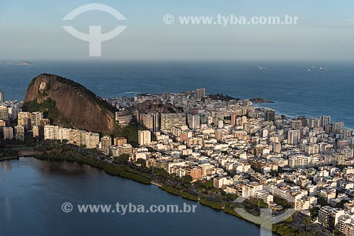  Aerial photo of the Rodrigo de Freitas Lagoon with the Ipanema neighborhood  - Rio de Janeiro city - Rio de Janeiro state (RJ) - Brazil