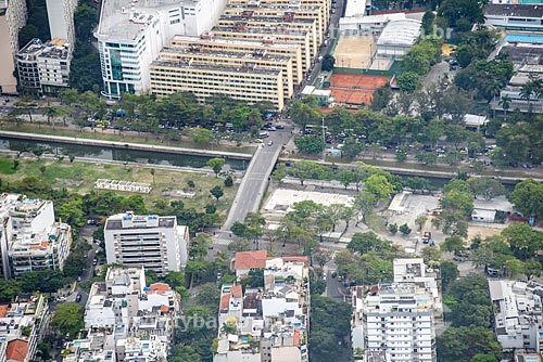  Aerial photo of the over of Garden of Allah Canal with the San Sebastian Crusade  - Rio de Janeiro city - Rio de Janeiro state (RJ) - Brazil