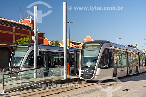  Light rail transit transiting on Mayor Luiz Paulo Conde Waterfront  - Rio de Janeiro city - Rio de Janeiro state (RJ) - Brazil