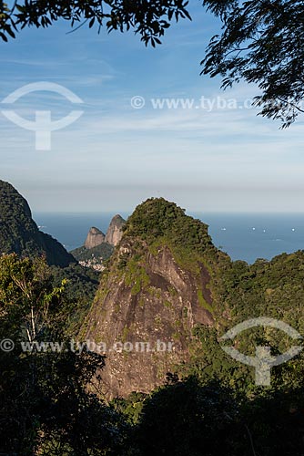  View of the Morro Dois Irmaos (Two Brothers Mountain) from Pedra Bonita (Bonita Stone)  - Rio de Janeiro city - Rio de Janeiro state (RJ) - Brazil