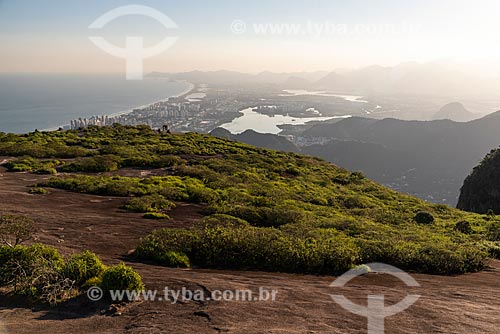  View of the Barra da Tijuca neighborhood from Pedra Bonita (Bonita Stone)  - Rio de Janeiro city - Rio de Janeiro state (RJ) - Brazil