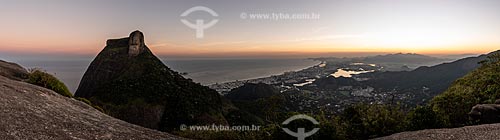 View of the Rock of Gavea and the Barra da Tijuca neighborhood from Pedra Bonita (Bonita Stone) during the sunset  - Rio de Janeiro city - Rio de Janeiro state (RJ) - Brazil