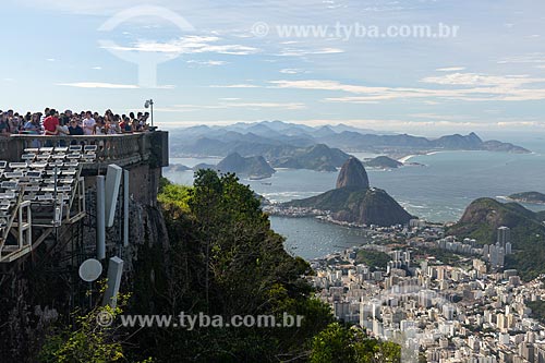  View of Botafogo Bay with the Sugarloaf from Christ the Redeemer mirante  - Rio de Janeiro city - Rio de Janeiro state (RJ) - Brazil