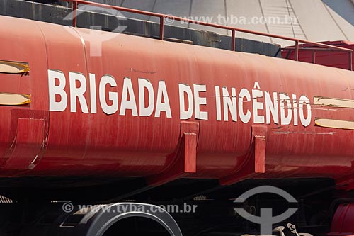  Detail of fire brigade truck - Cidade do Samba Joaozinho Trinta  - Rio de Janeiro city - Rio de Janeiro state (RJ) - Brazil