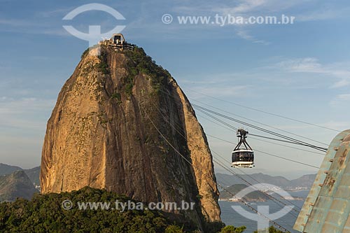  Cable car making the crossing between the Urca Mountain and Sugarloaf  - Rio de Janeiro city - Rio de Janeiro state (RJ) - Brazil