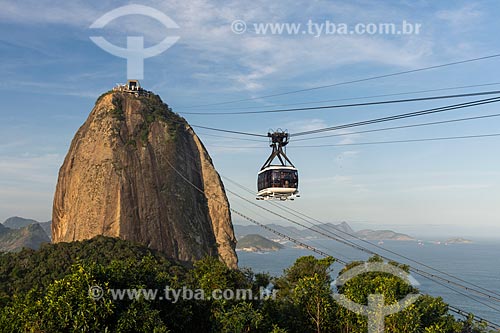  Cable car making the crossing between the Urca Mountain and Sugarloaf  - Rio de Janeiro city - Rio de Janeiro state (RJ) - Brazil