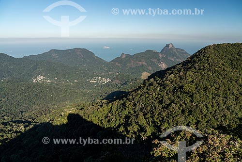  View from Bico do Papagaio Mountain with the Rock of Gavea to the right  - Rio de Janeiro city - Rio de Janeiro state (RJ) - Brazil