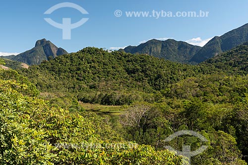 View of Guapiacu Ecological Reserve from birdwatching panoramic tower  - Cachoeiras de Macacu city - Rio de Janeiro state (RJ) - Brazil