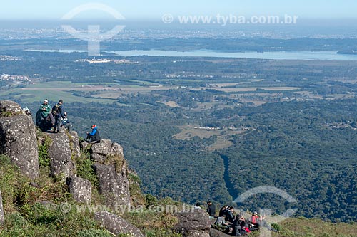 Visitor - morro Pao de Lo (Sponge cake Hill) trail - Serra da Baitaca State Park  - Quatro Barras city - Parana state (PR) - Brazil