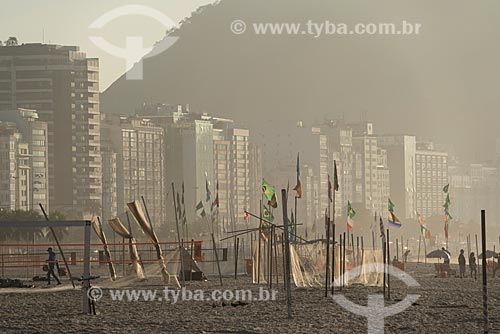  View of the Copacabana Beach waterfront during the dawn  - Rio de Janeiro city - Rio de Janeiro state (RJ) - Brazil