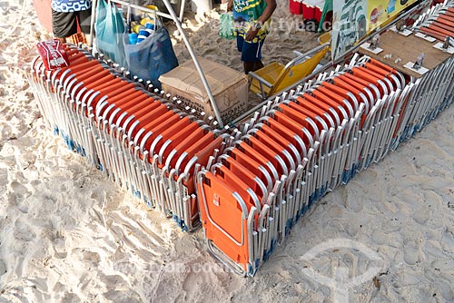  Beach chairs - Ipanema Beach waterfront  - Rio de Janeiro city - Rio de Janeiro state (RJ) - Brazil