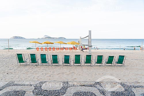  Beach chairs - Ipanema Beach waterfront  - Rio de Janeiro city - Rio de Janeiro state (RJ) - Brazil