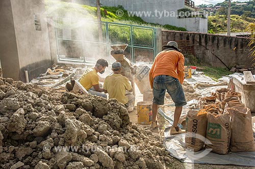 Clay preparation for use in ceramic atelier  - Cunha city - Sao Paulo state (SP) - Brazil