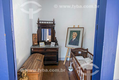  Objects and baby crib - room - house where Osvaldo Cruz lived in Sao Luiz do Paraitinga city  - Sao Luis do Paraitinga city - Sao Paulo state (SP) - Brazil
