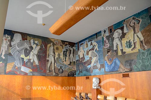  Panels by Candido Portinari inside of Gustavo Capanema Building (1945)  - Rio de Janeiro city - Rio de Janeiro state (RJ) - Brazil
